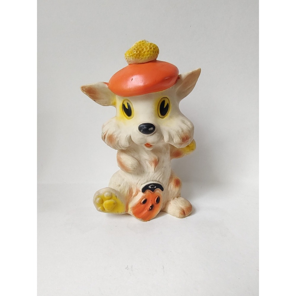 Vintage rubber squeak toy dog Ireland 7‎ 3/4"